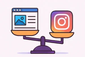 سایت یا اینستاگرام