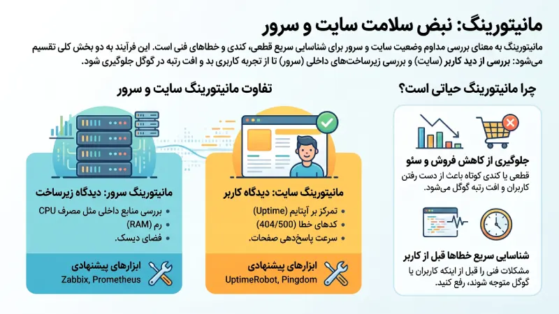 مانیتورینگ سایت چیست و چرا برای سئو اهمیت دارد؟